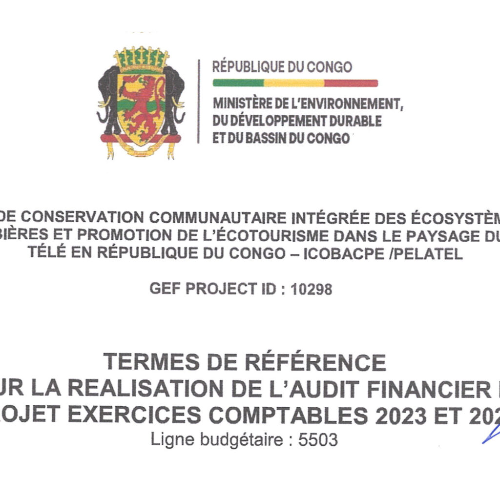 Réalisation de l’audit financier du projet exercices comptables 2023 et 2024